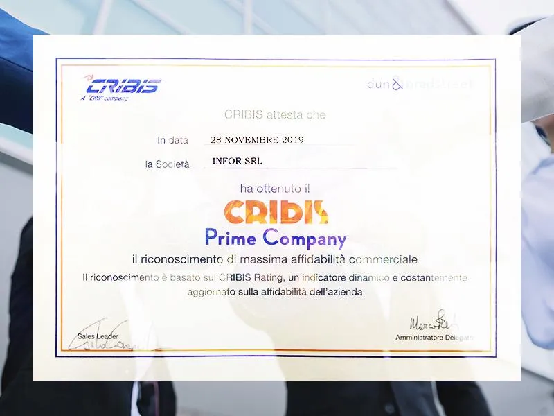 riconoscimento cribis prime company