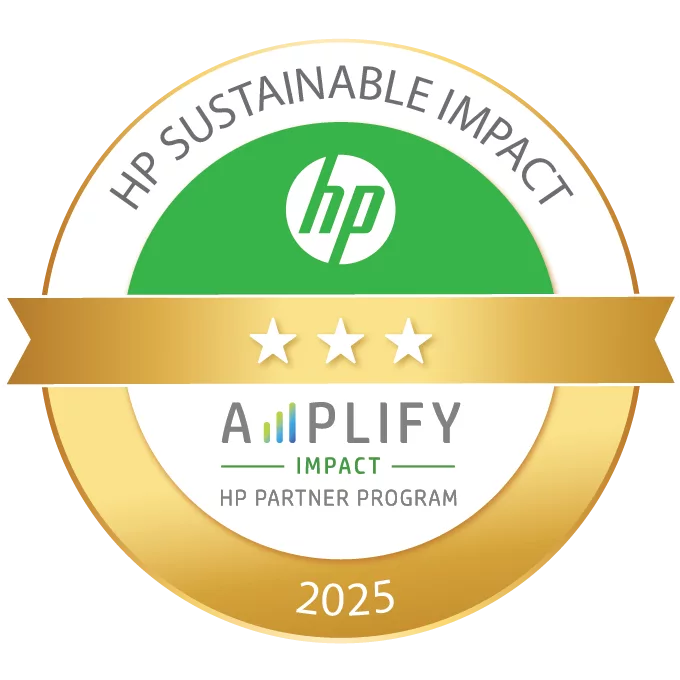 Amplify Impact Badges 2025 Infor riceve HP Amplify Impact 3 stars badge